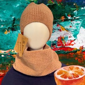 Orange Spice Hat and Cowl Set (Crochet)